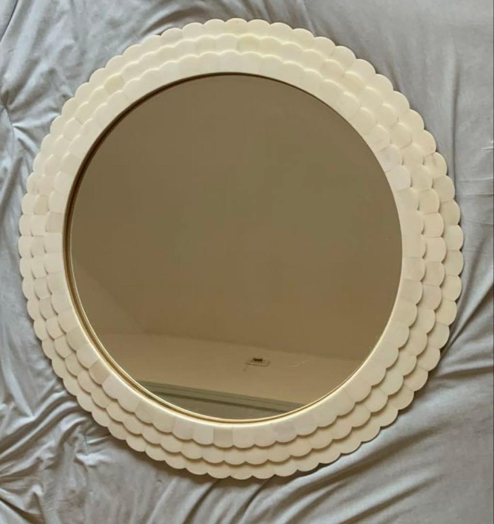 ボーン　ミラー　インテリア　ホワイト