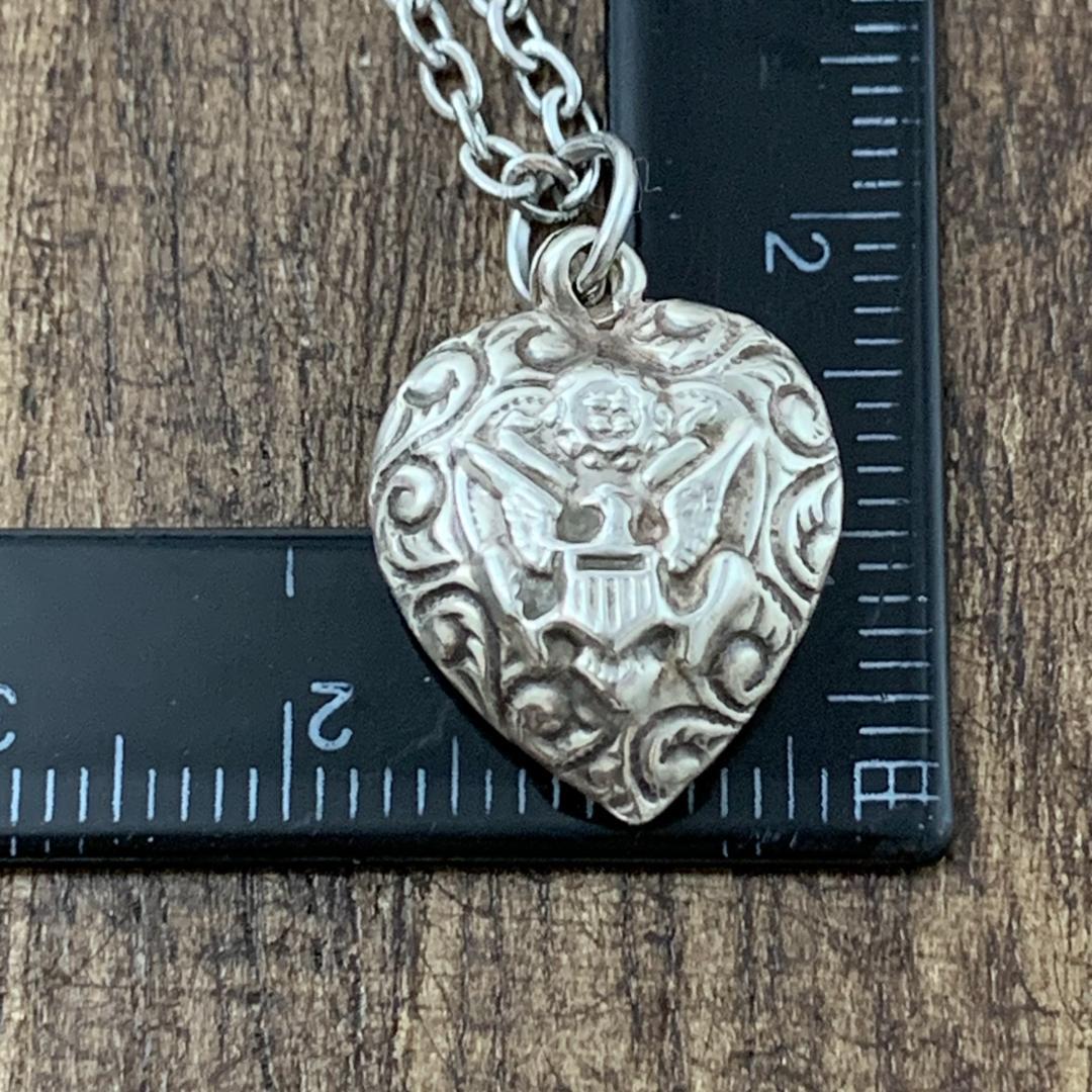 スウィートハートジュエリー白頭鷲 陸軍 シルバー ヴィンテージネックレスNAVY