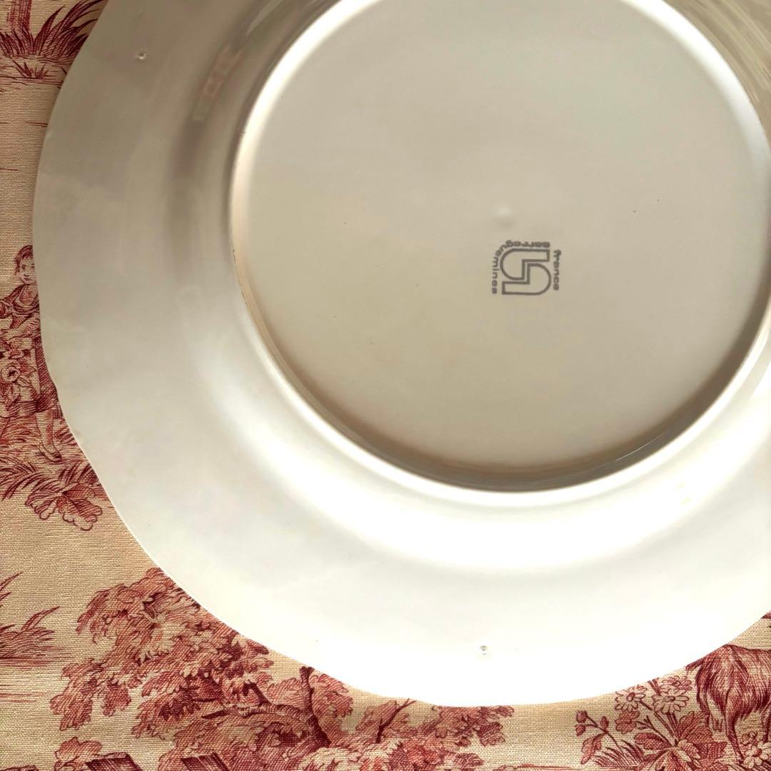 お値下げ♡美品˚✧₊フランスアンティーク˚✧ サルグミンヌの花リムꕤ︎︎大皿❁⃘˚✧⁎