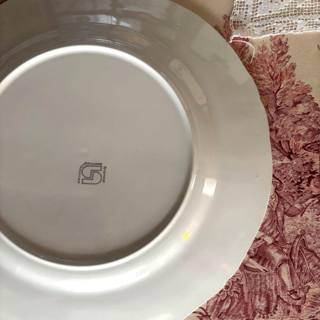 お値下げ♡美品˚✧₊フランスアンティーク˚✧ サルグミンヌの花リムꕤ︎︎大皿❁⃘˚✧⁎