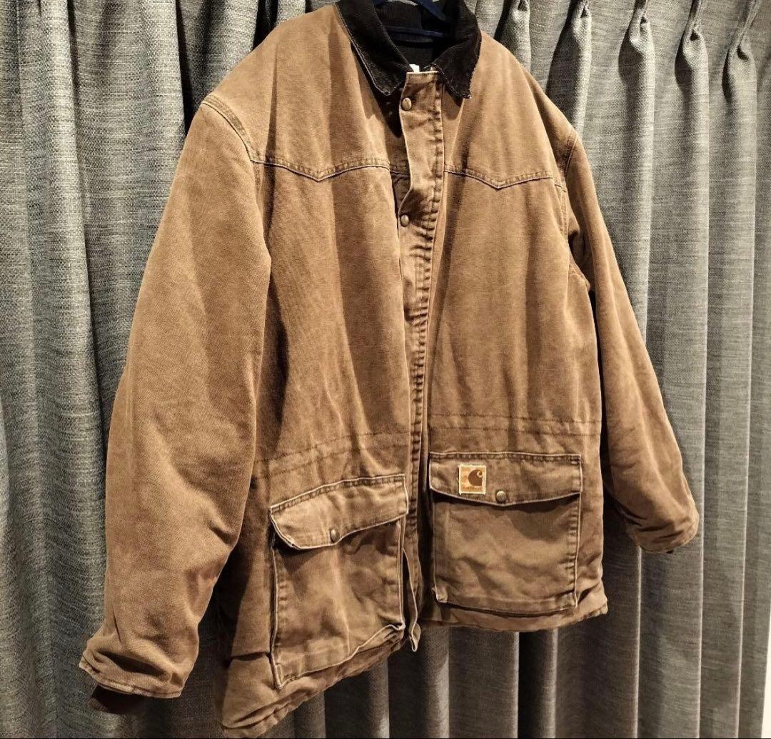 90s Carhartt カーハート ダックジャケット XL ブラウン 古着