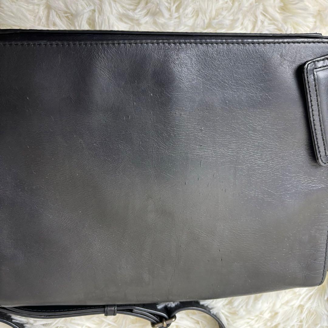 マザーハウス ショルダーバッグ メッセンジャーバッグ チャコールグレー 革