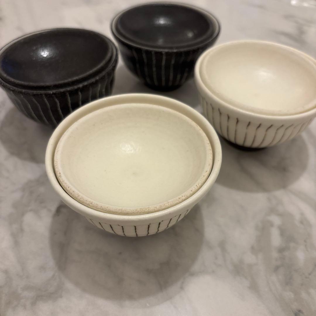 r*a様 文五郎窯 奥田章 どんぐり ふたわんミニ 4つセット