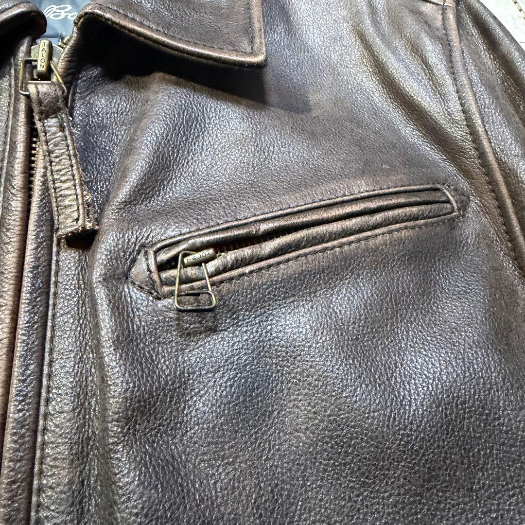 00s Eddie Bauer シングルレザージャケット TALONジップ 本革