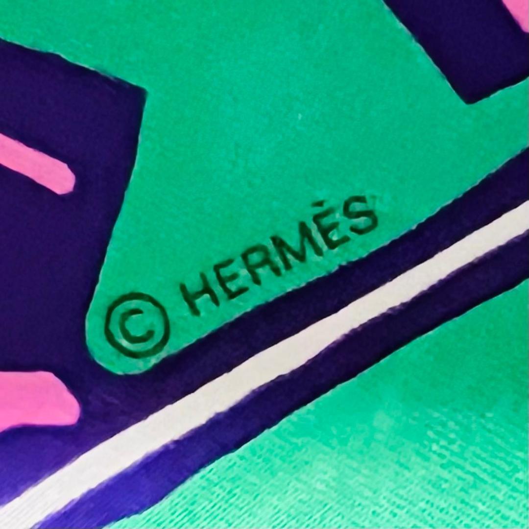 HERMES エルメス カレ90　グラフィティ スカーフ マルチカラー シルク