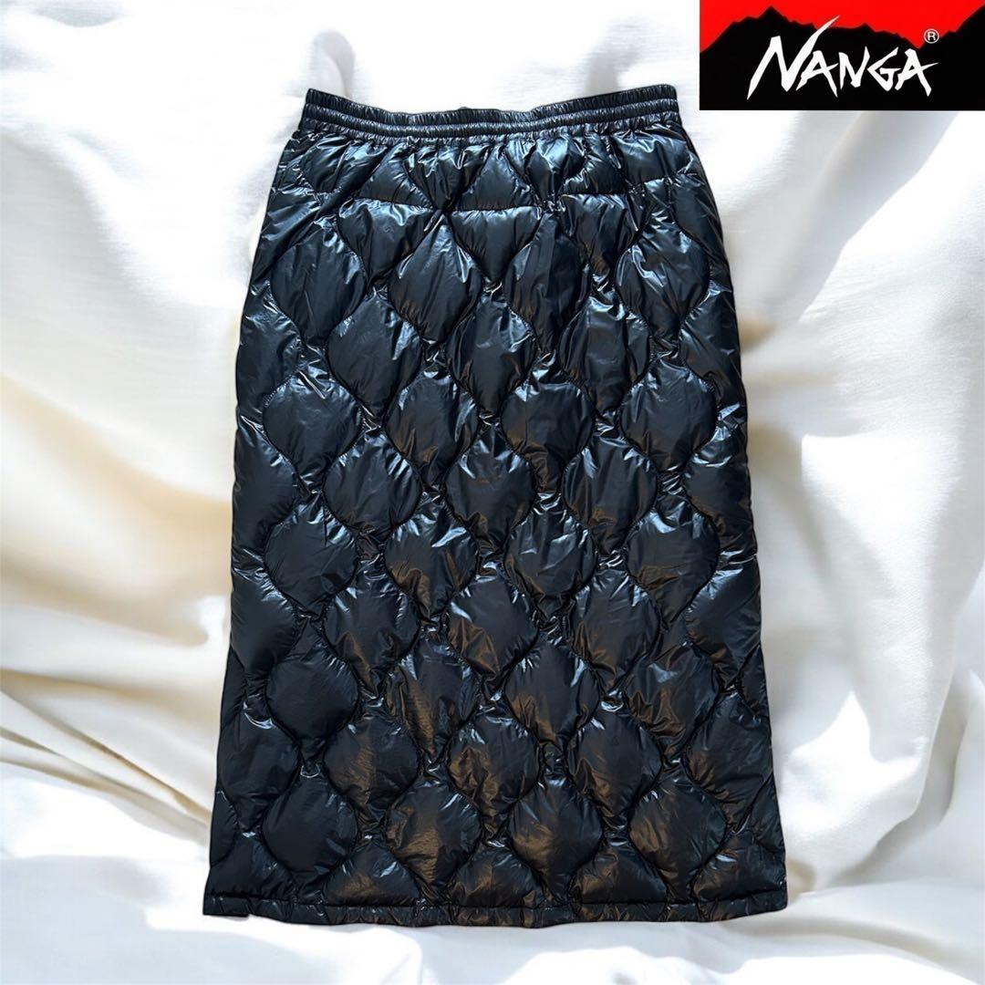 【美品】NANGA ダウン　スカート　完売品　ブラック　キャンプ