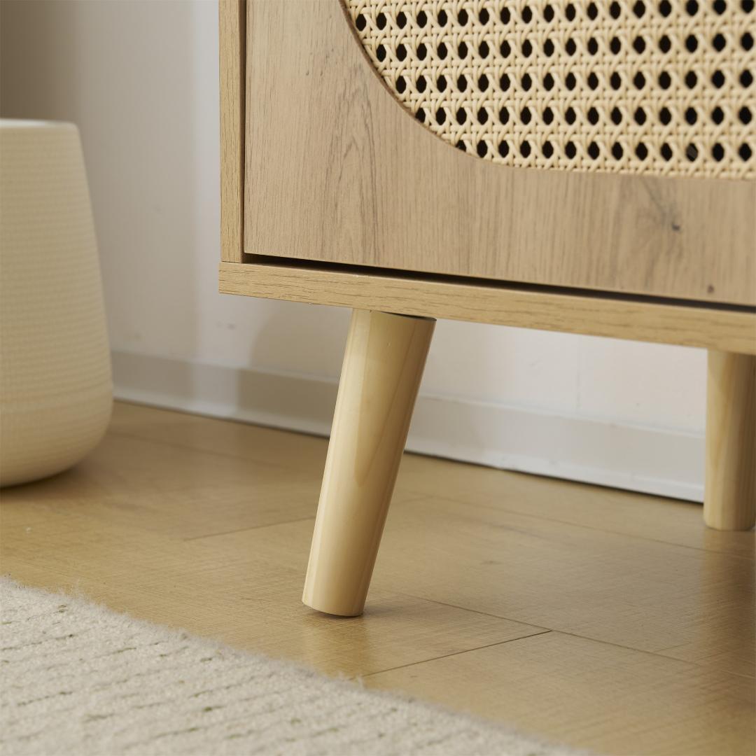 キャビネット サイドボード チェストラタン調ラタン 引き出し付き NATURAL