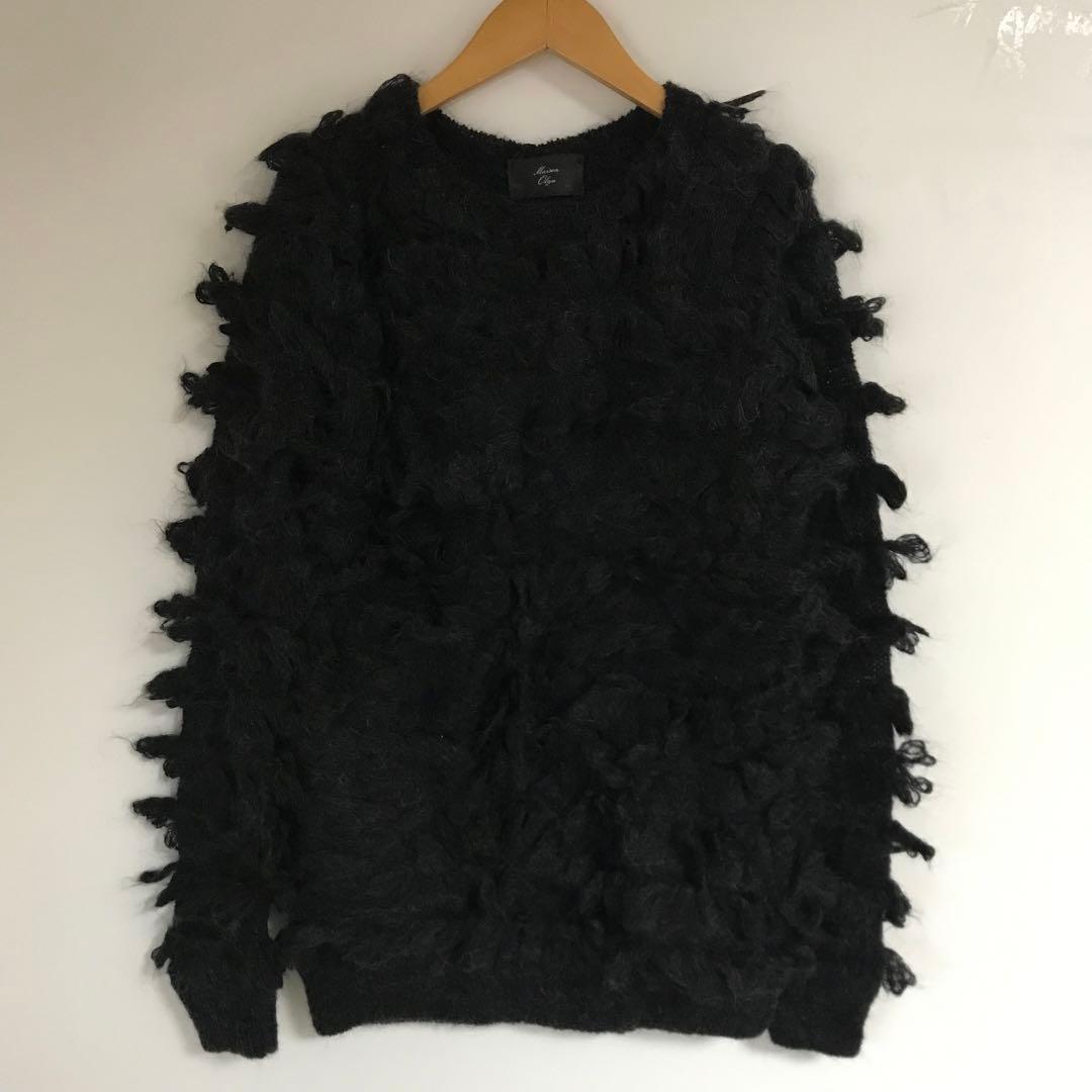 新品 maisonolga メゾンオルガ ループニット ブラック フリーサイズ