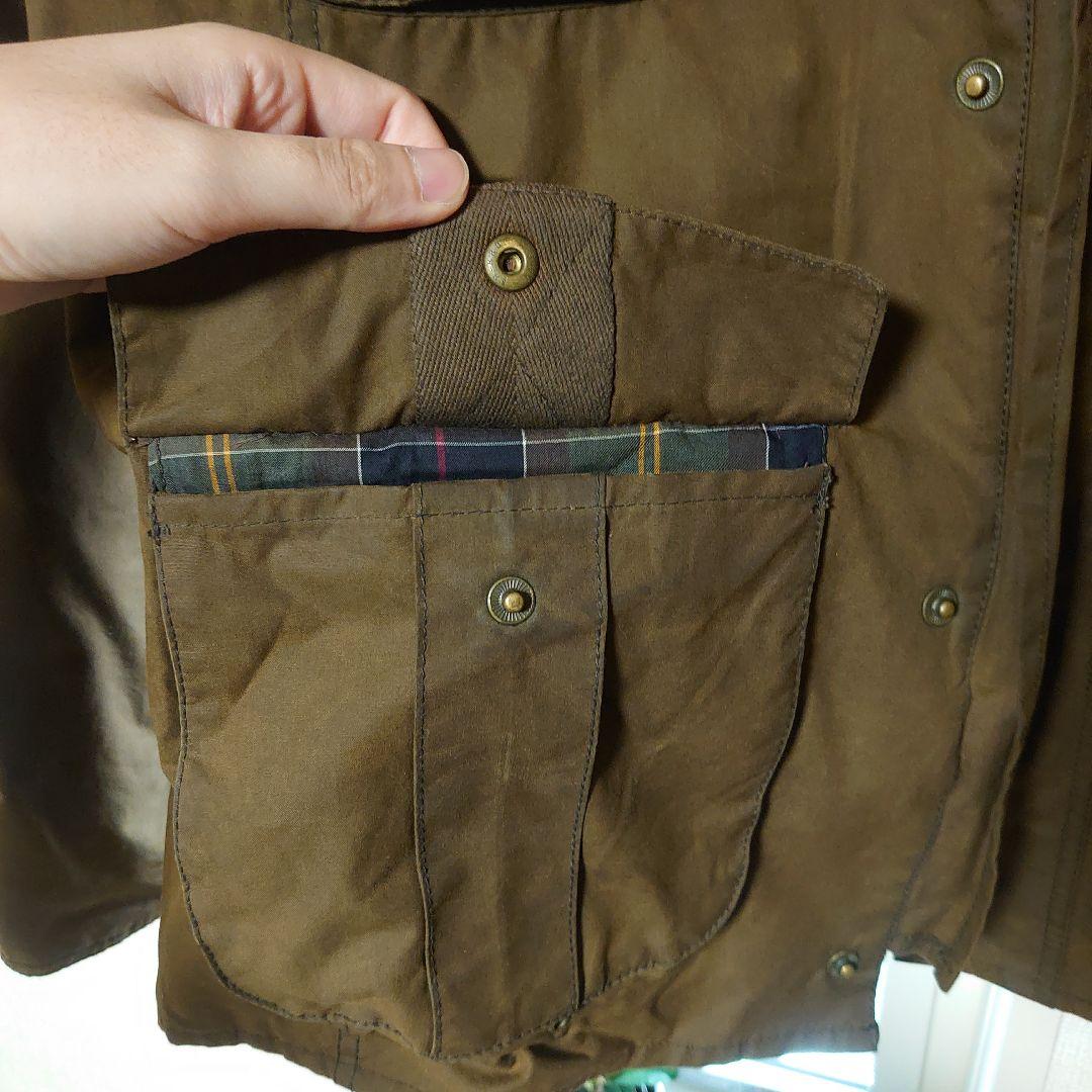 Barbour ブラウンジャケット XL　MWX0827OL71 ピンバッジ付
