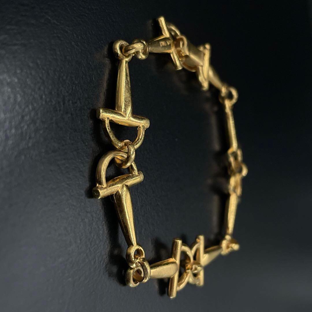 アクセサリー Old CELINE Horsebit Bracelet Gold Y2K