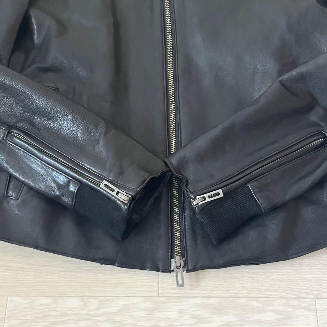 DOMENICO+SAVIO シングルレザー ライダースジャケット 46 やぎ革