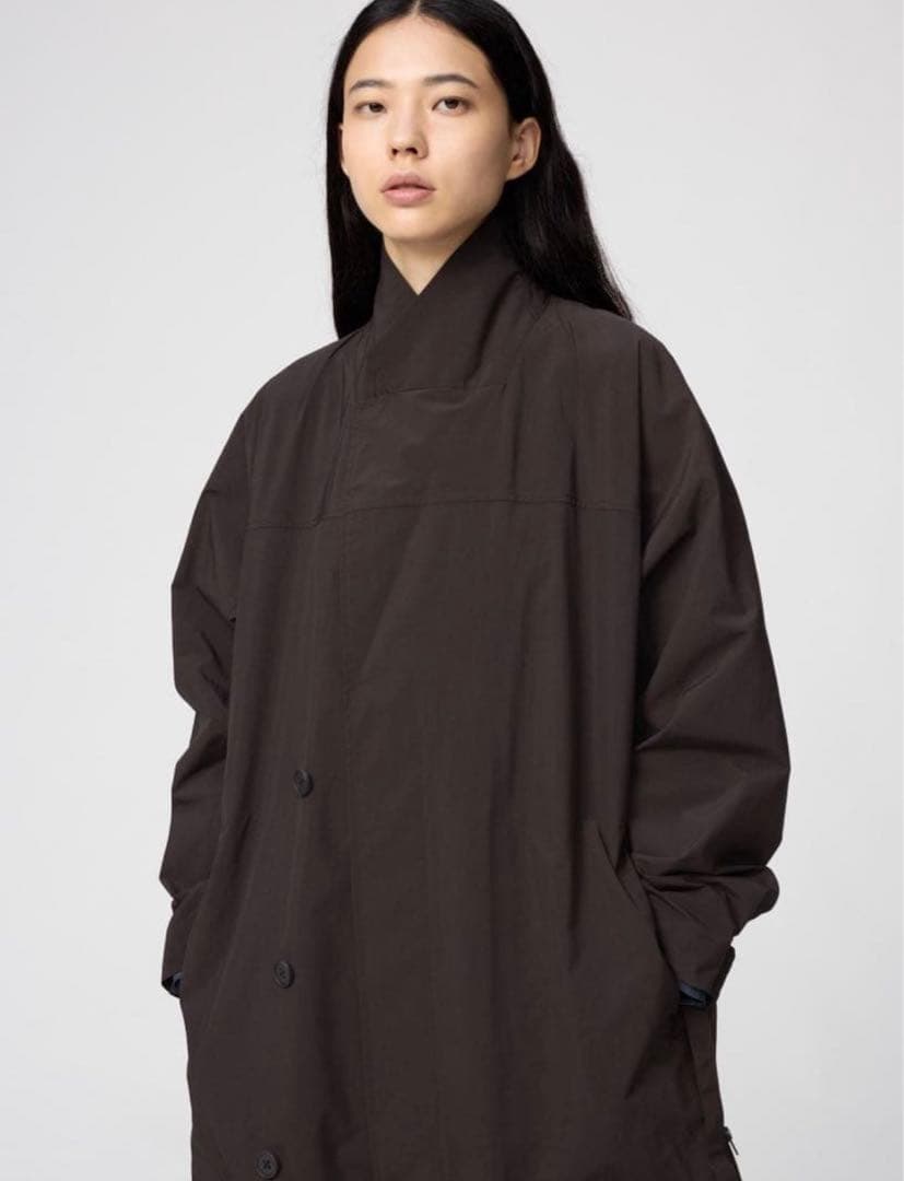 【新品】UNIQLO U ステンカラーロングコート 39ダークブラウン