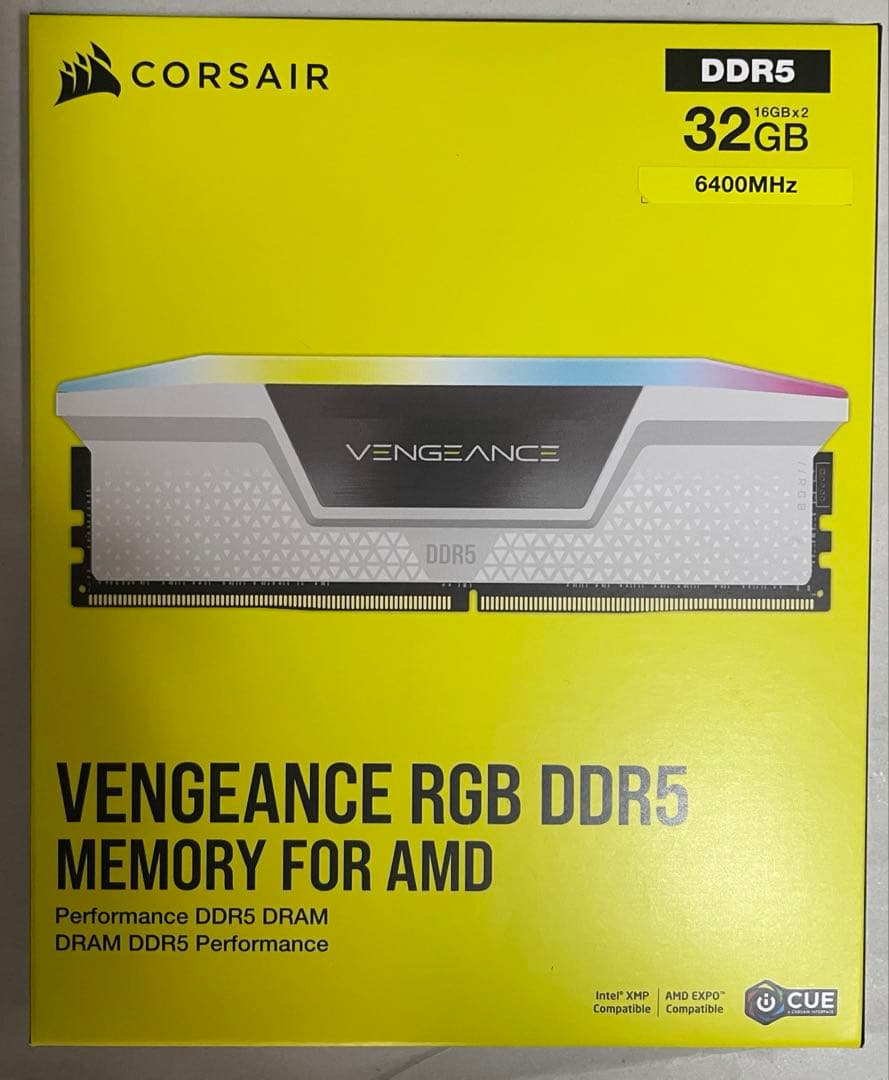 CORSAIR DDR5-6400MHz VENGEANCE 32GB ホワイト