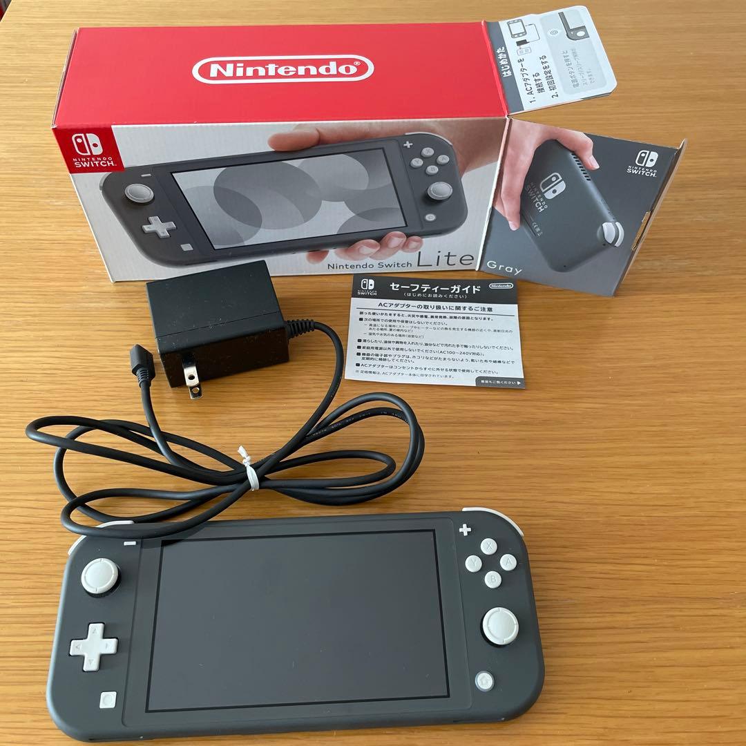 Switch Lite グレー 本体 + SDカード（119GB)+充電スタンド