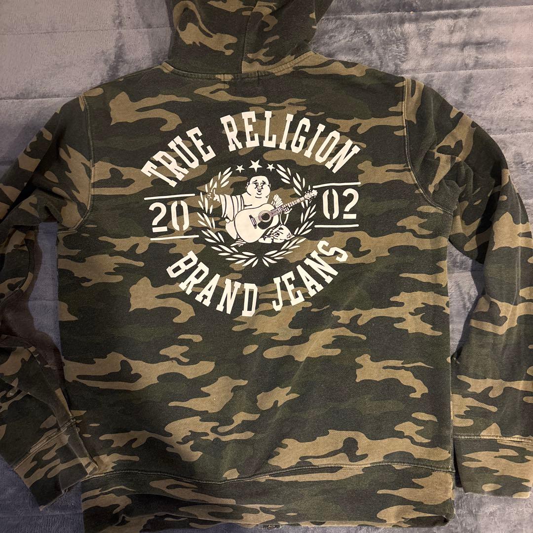 【希少カラー】TRUE RELIGION フーディ ジップパーカー 迷彩