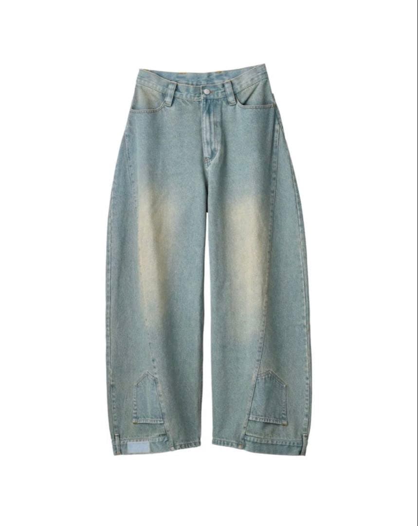 パンツ Knuth Marf shirt wrap denim pants/blue