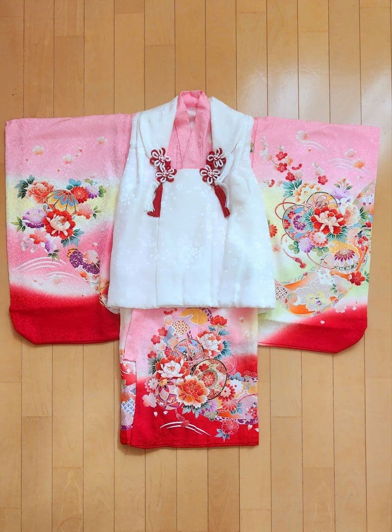 お宮参りセット&七五三セット　女の子正絹産着披布
