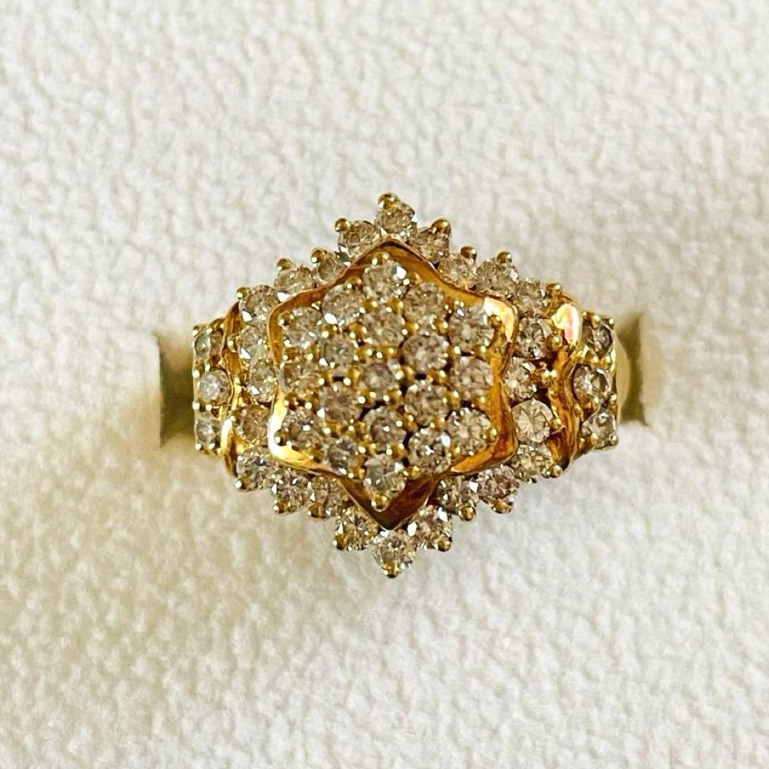 K18 ダイヤモンドリング 1.19ct 約8g ヴィンテージ レトロ 指輪
