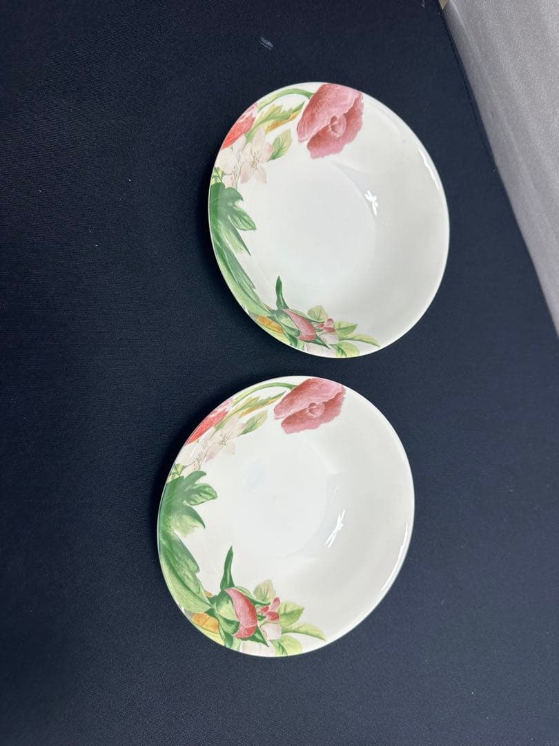 ジアン（Gien）　「ヴォリュプテ（Volupté） 花柄陶器ボウル 2個セット