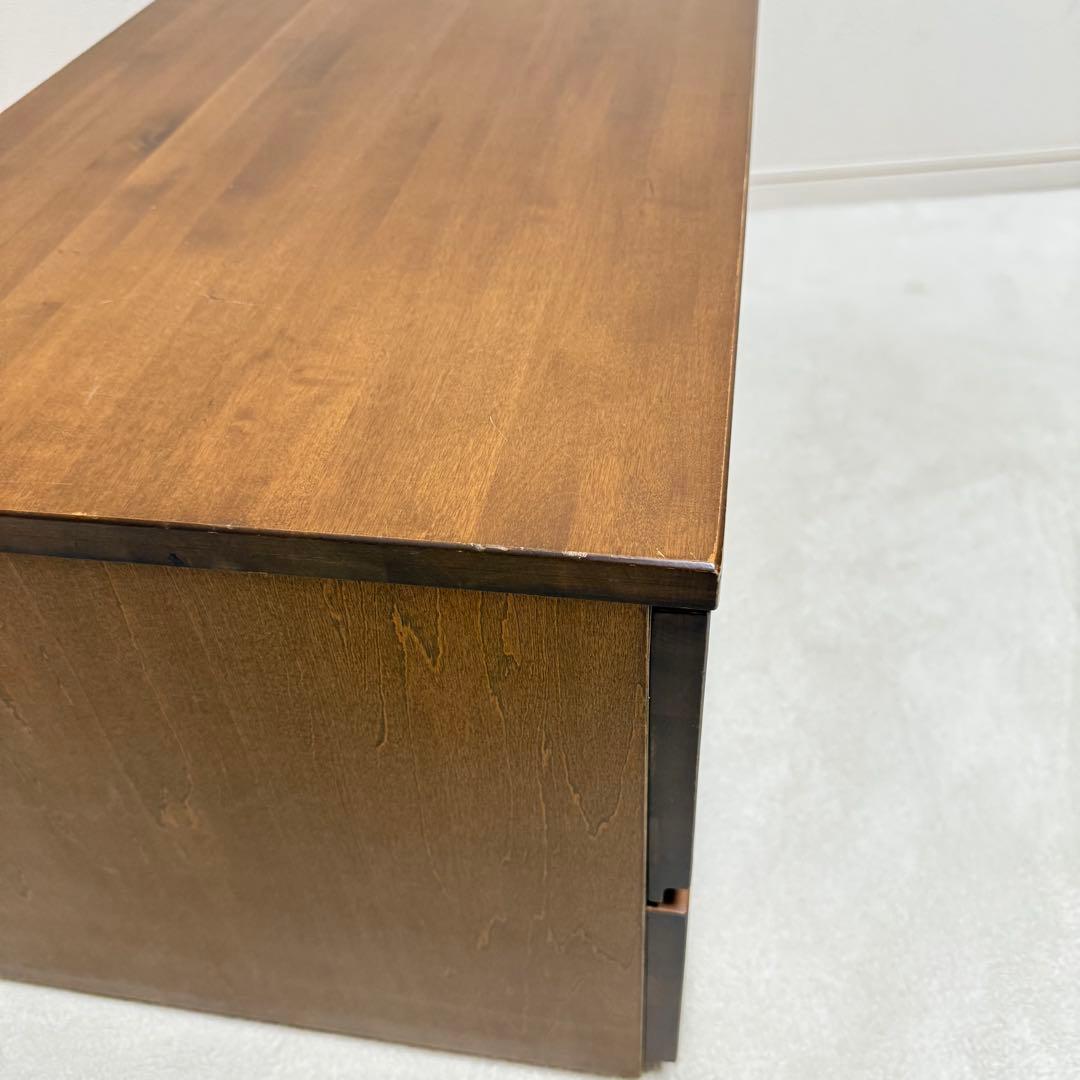 【廃盤品】無印良品　無垢　バーチ材 チェスト 2段 木製　ブラウン　北欧