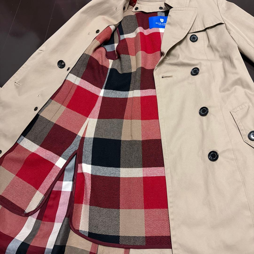 ブルーレーベル クレストブリッジ ベージュ ダブルブレスト トレンチコート