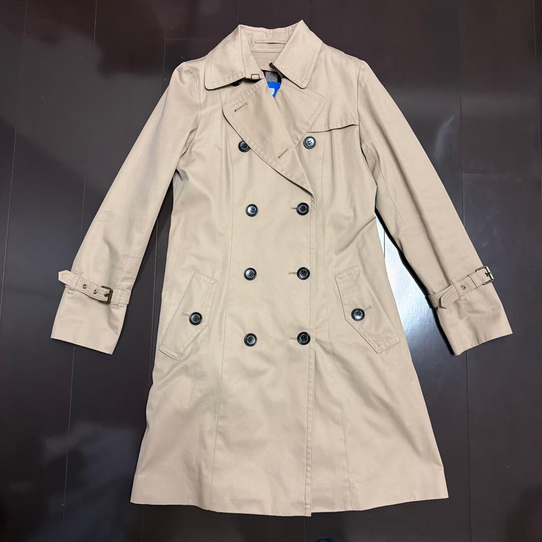 ブルーレーベル クレストブリッジ ベージュ ダブルブレスト トレンチコート