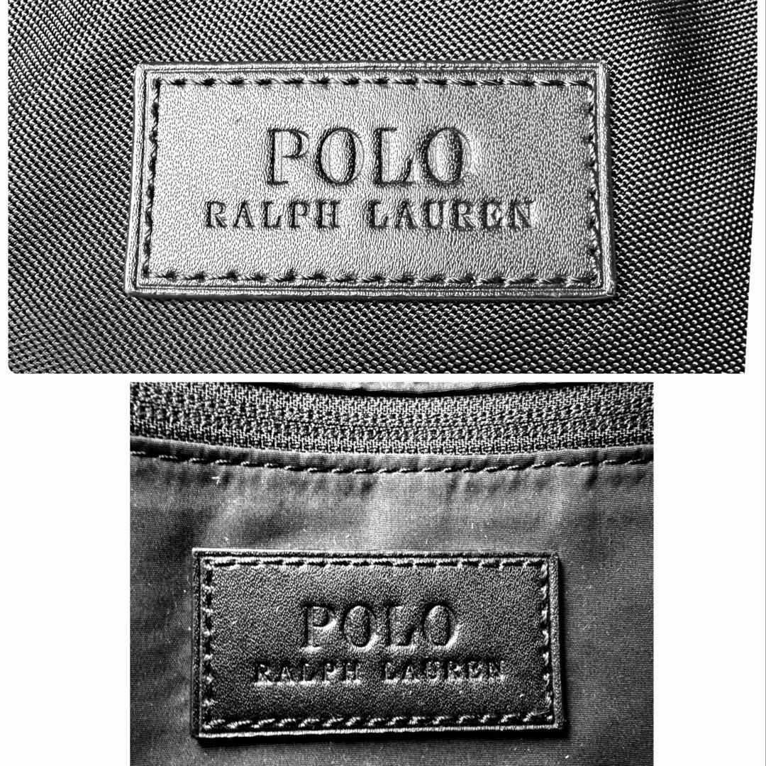 美品✨ポロ ラルフローレン メッセンジャーバッグ ショルダーバッグ　レザー　黒