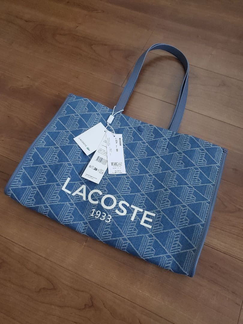 LACOSTE ヘリテージジャカードデニムトート