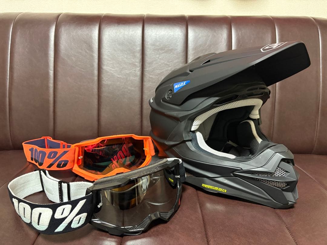 SHOEI VFX-WR マットブラックLサイズ　100%ゴーグル２個セット