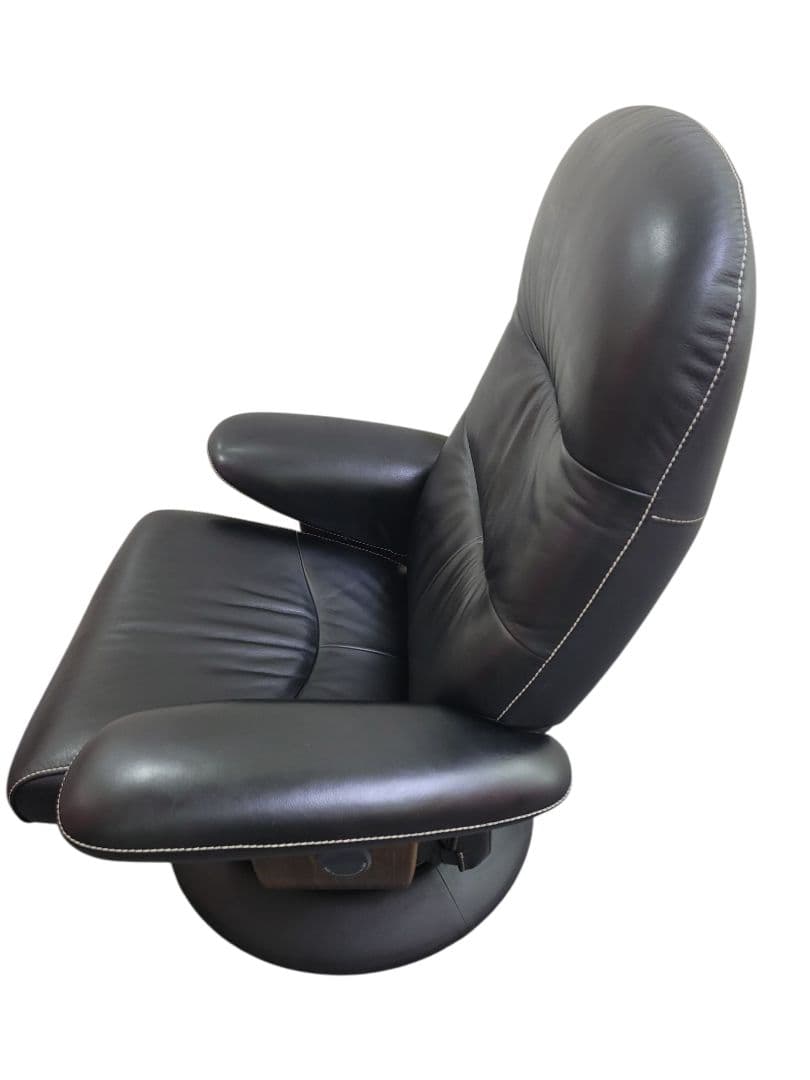 【廃盤希少】カリモク 高級本革 リクライニングチェア レザー 椅子