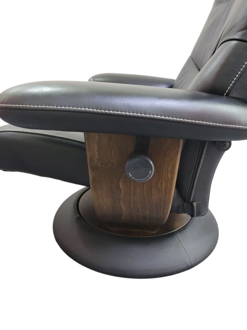 【廃盤希少】カリモク 高級本革 リクライニングチェア レザー 椅子