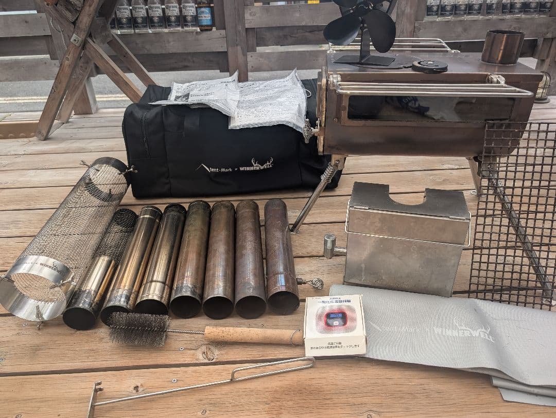 ウッドストーブ　サイドビュー　旧Mサイズ　テンマク　薪ストーブ