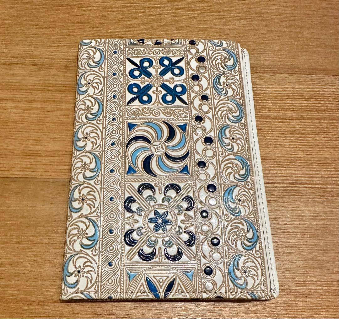 文庫屋大関 パーソナルホルダー 錦紗＜青＞ パスポートケース