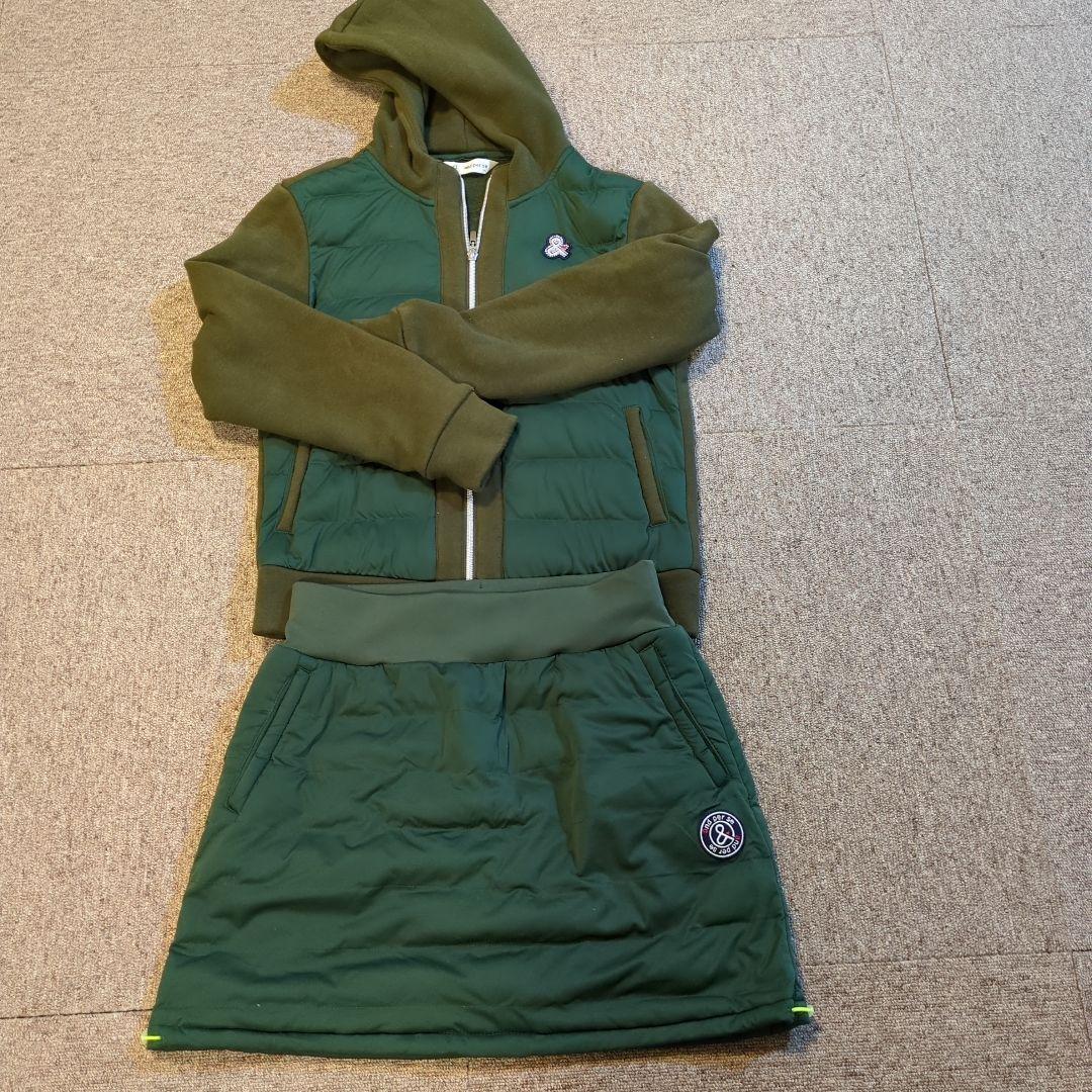 and per se 切り替え　中綿　ジップジャケット・スカートセット M