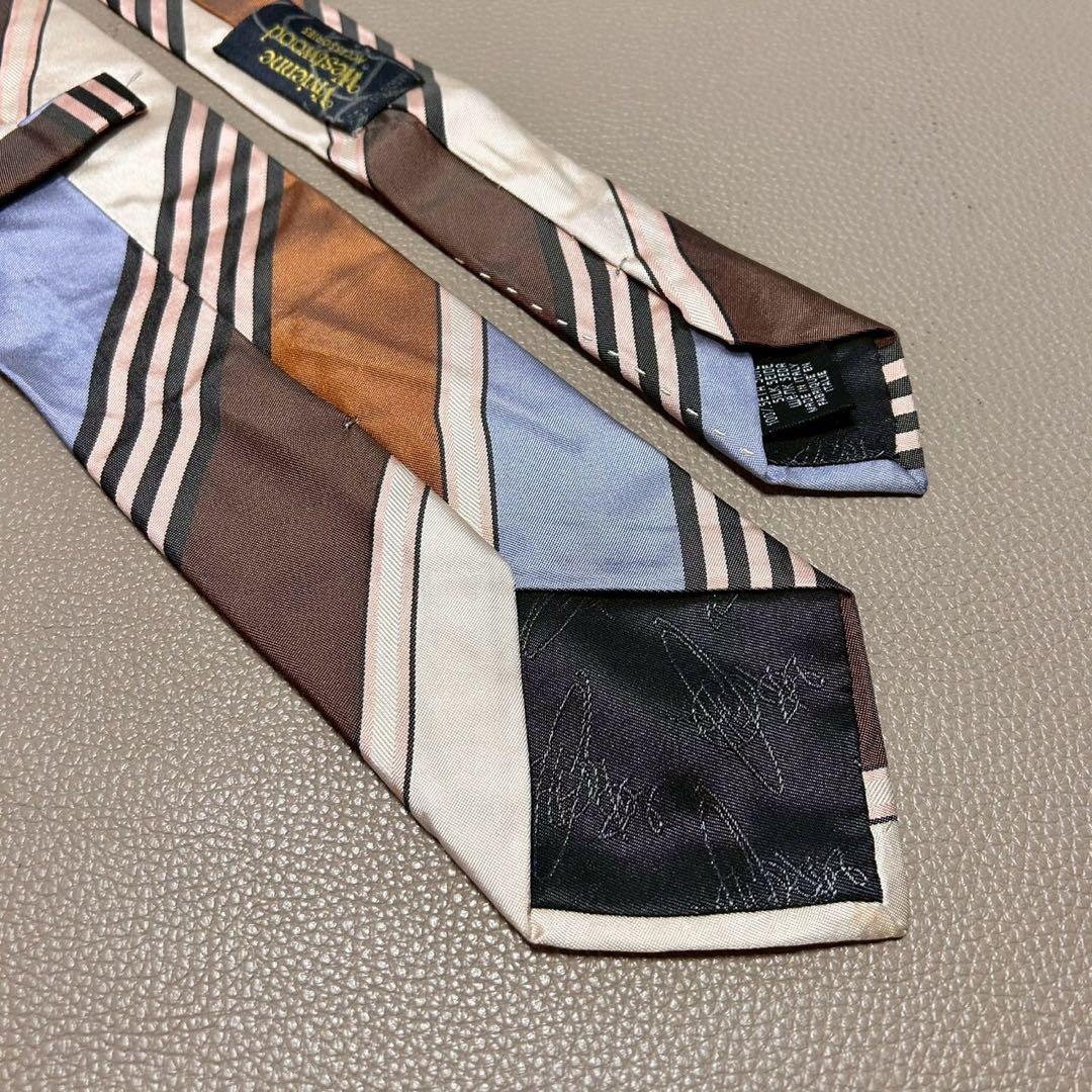 【美品】 ヴィヴィアンウエストウッド ネクタイ　ストライプ シルク オーブ