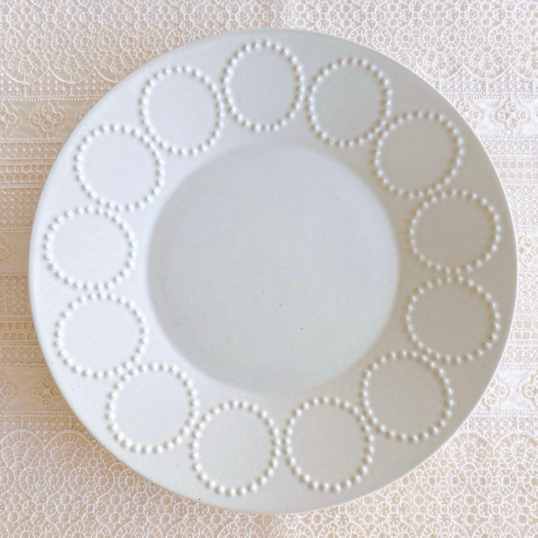 【新品未使用】 ミナペルホネン タンバリン ホワイト ペアプレート Lサイズ