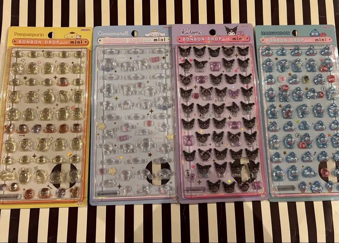 国内正規品　ボンボンドロップシールminiサンリオ8パックセット　翌日発送