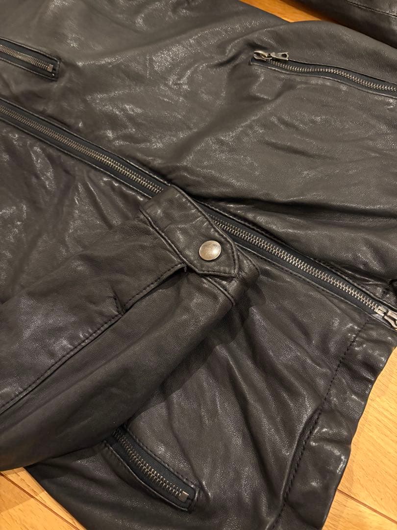 トゥモローランド　黒 レザー ライダースジャケット　M