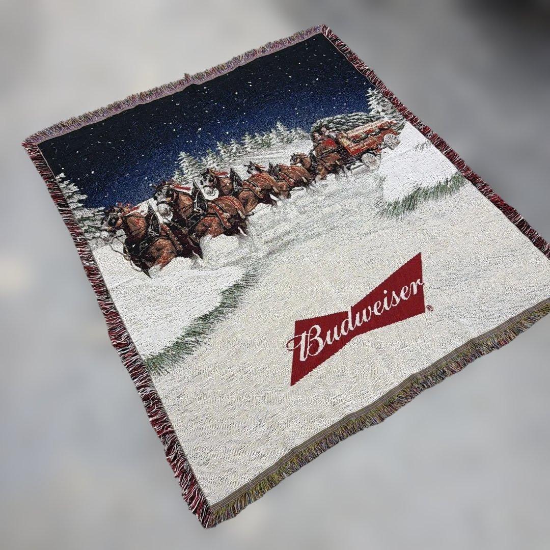 ビール　バドワイザー　マルチカバー　ソファカバー　ヴィンテージラグ148x129