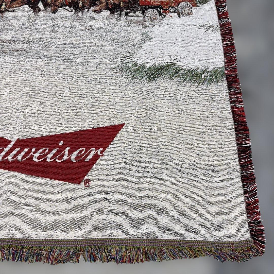 ビール　バドワイザー　マルチカバー　ソファカバー　ヴィンテージラグ148x129