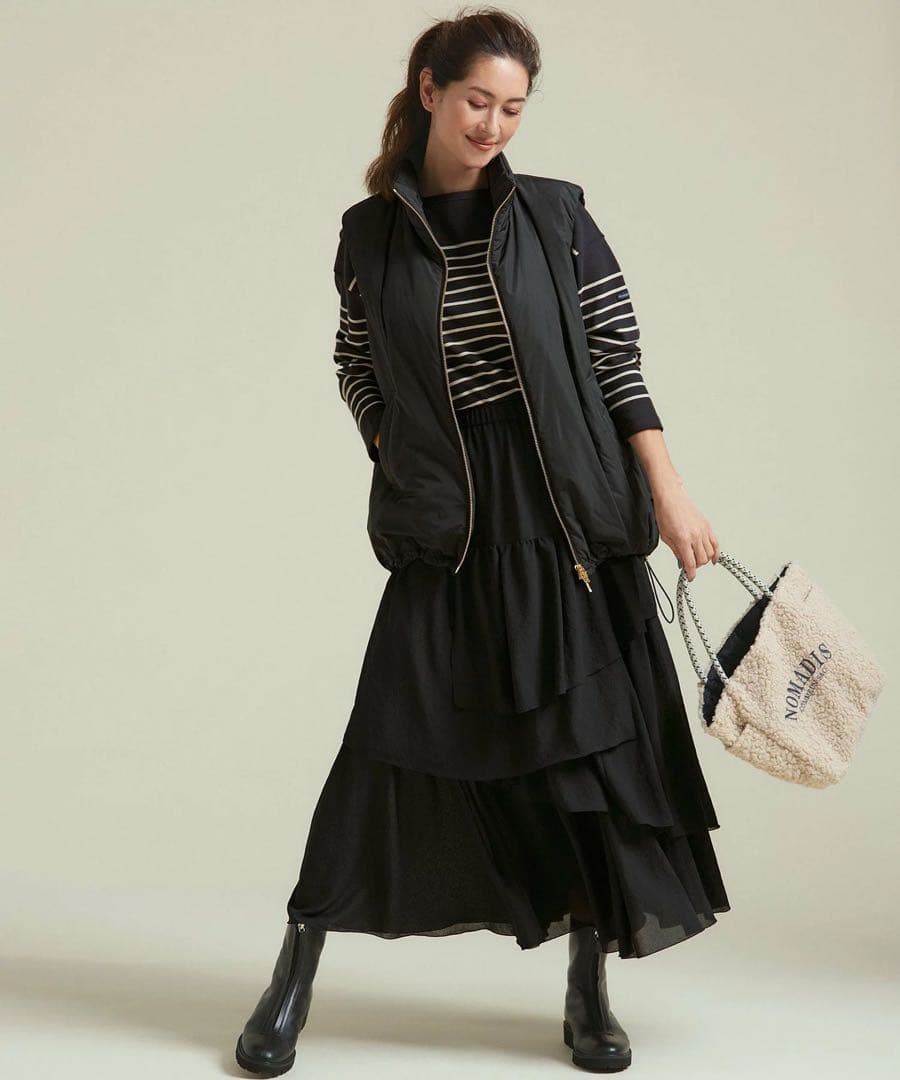 【23区】中綿パディングベスト　[洗える]