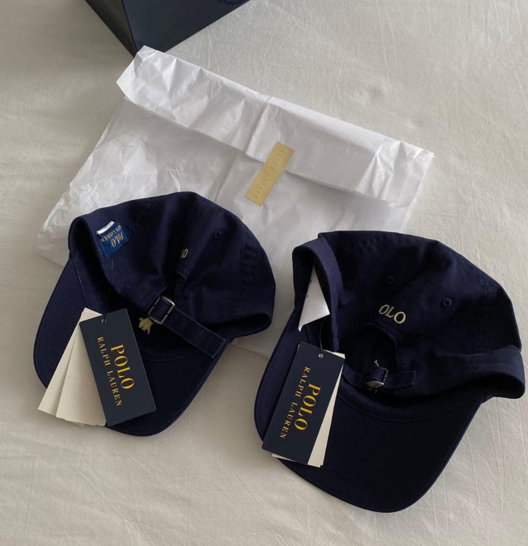 POLO RALPH LAUREN 刺繍ロゴ キャップ ネイビー