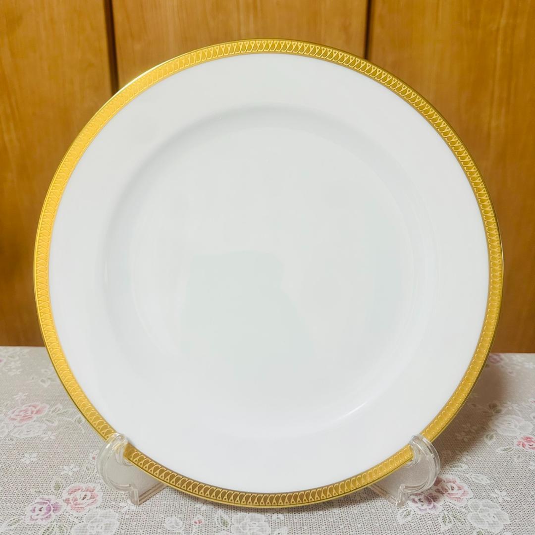 大倉陶園 片葉金蝕 2枚セット 26㎝ ディナープレート