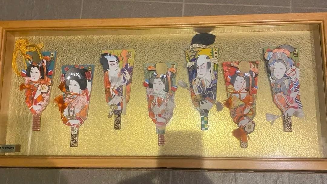 レトロ❣️額入り伝統的な羽子板 7種類セット