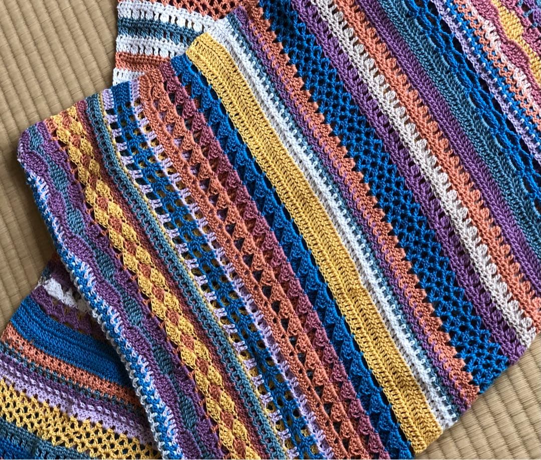 マルチボーダーのブランケット