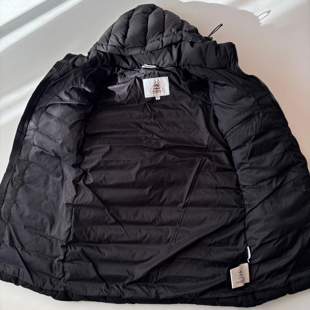 高級ダウン＊ピレネックス スプートニック ロング ソフト 黒 36