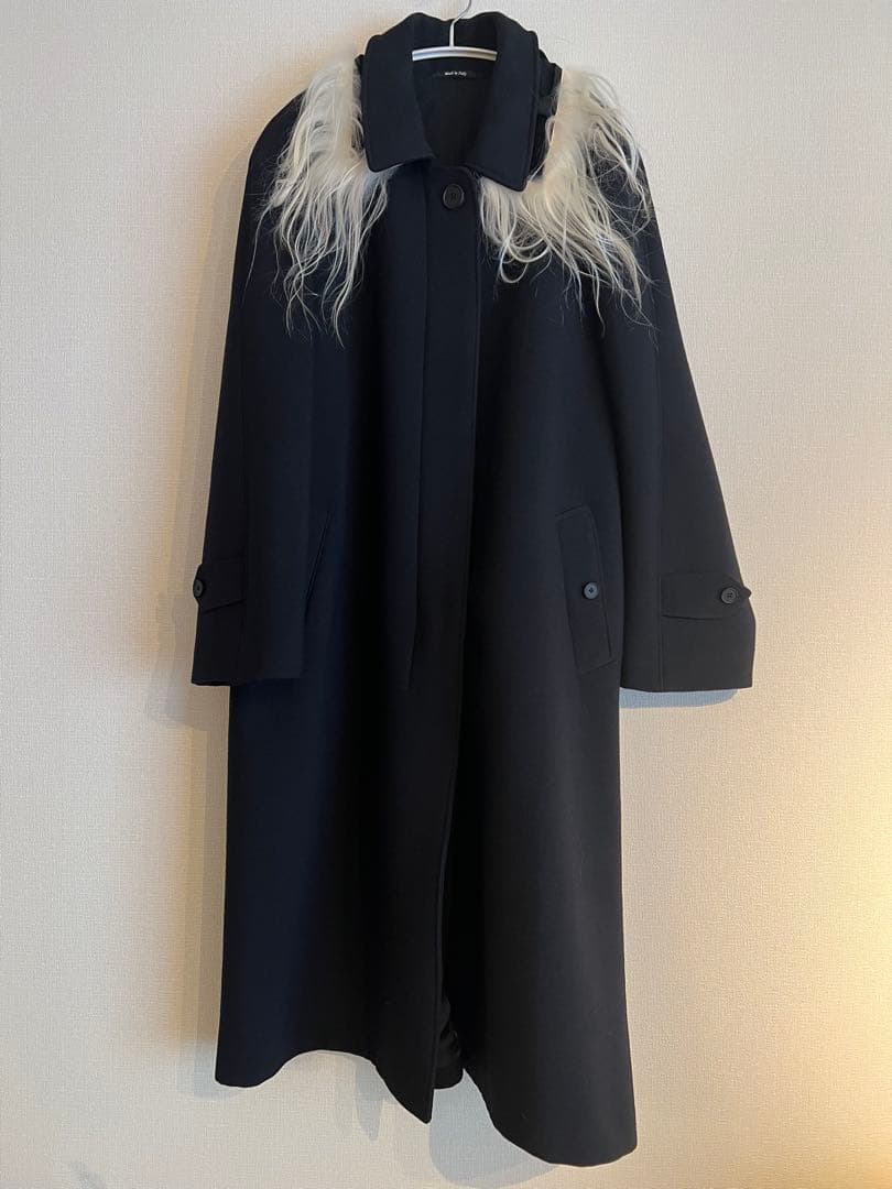ジャケット・アウター Maison Margiela Black Wool Coat size 36