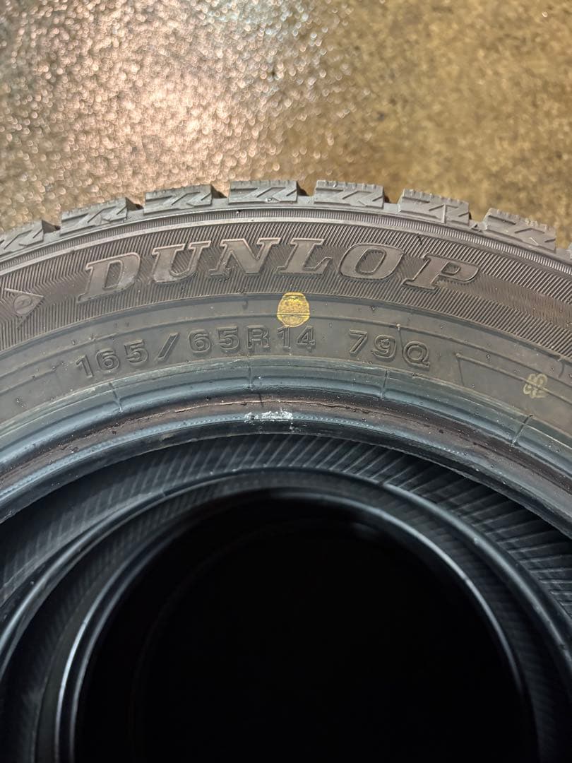 ダンロップWINTERWM02 165/65R14 2020年製造中古4本送料込