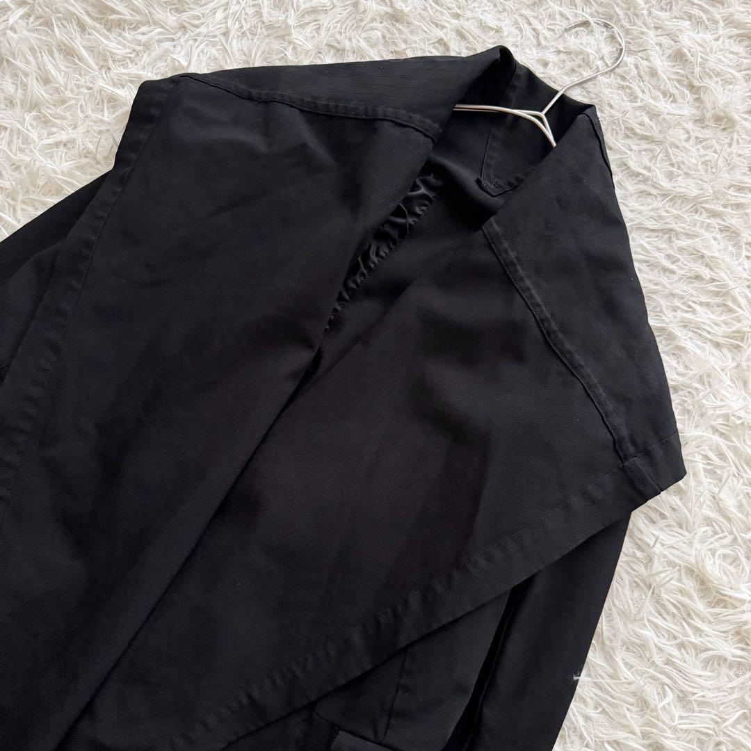 ブラックコムデギャルソン AD2014　ロングコート　 黒　ポリ縮　レイヤード