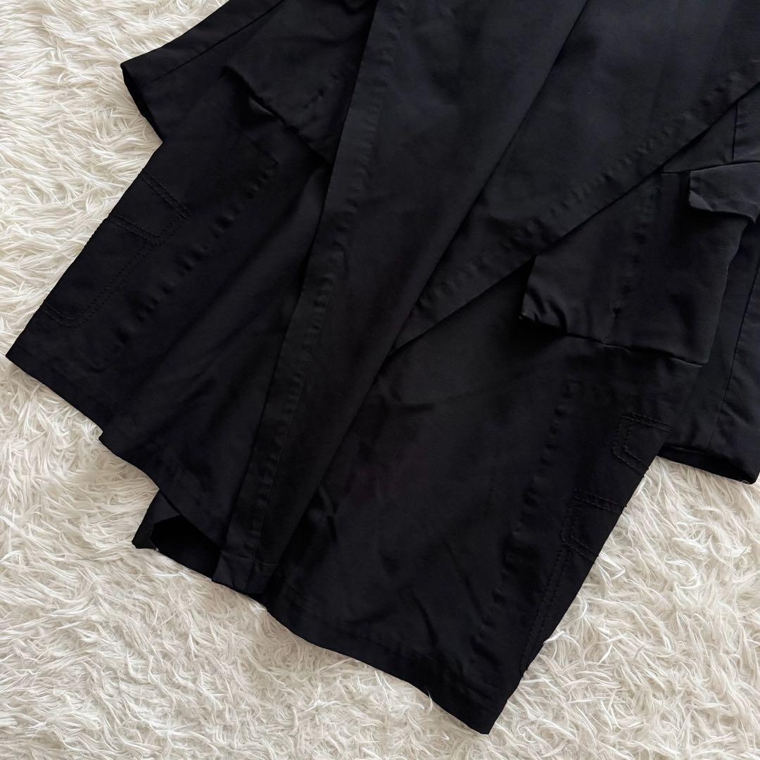 ブラックコムデギャルソン AD2014　ロングコート　 黒　ポリ縮　レイヤード